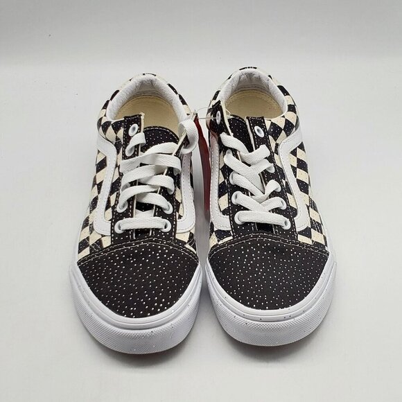 Vans‎ Old Skool Confetti Checkerboard Glitter Shinny Sneakers Shoes Size 4.5 - Picture 2 of 10
